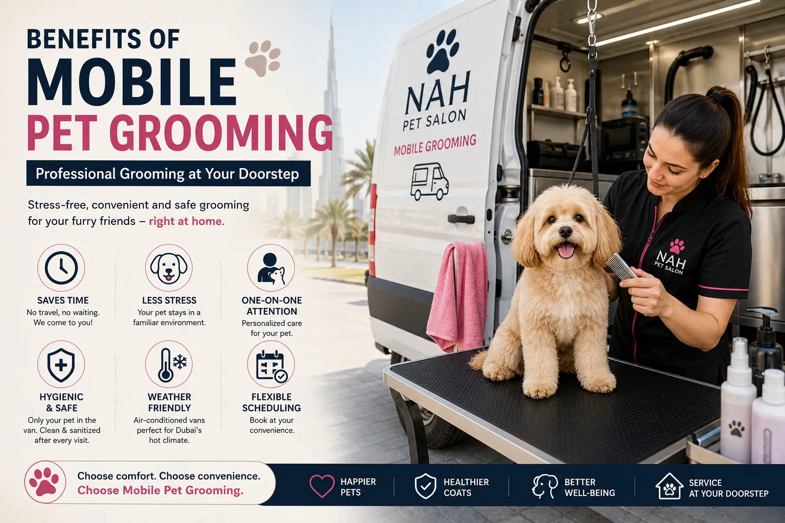 Benefits of Mobile Pet Grooming: Why More UAE Pet Owners Are Choosing Grooming at Home